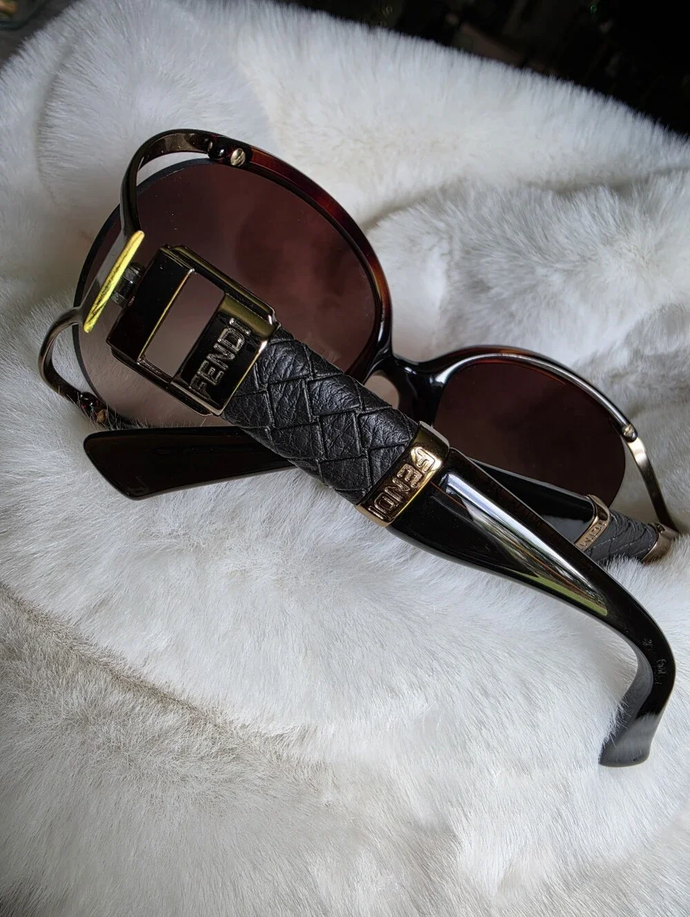 Authentic Fendi Oversized Round Women’s Sunglasses - Brown Lens